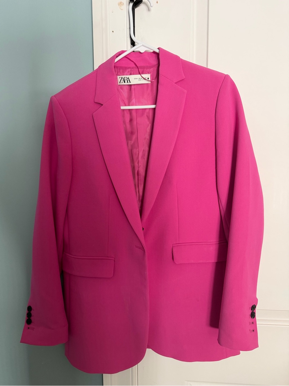 Zara Hot Pink Tailored Blazer